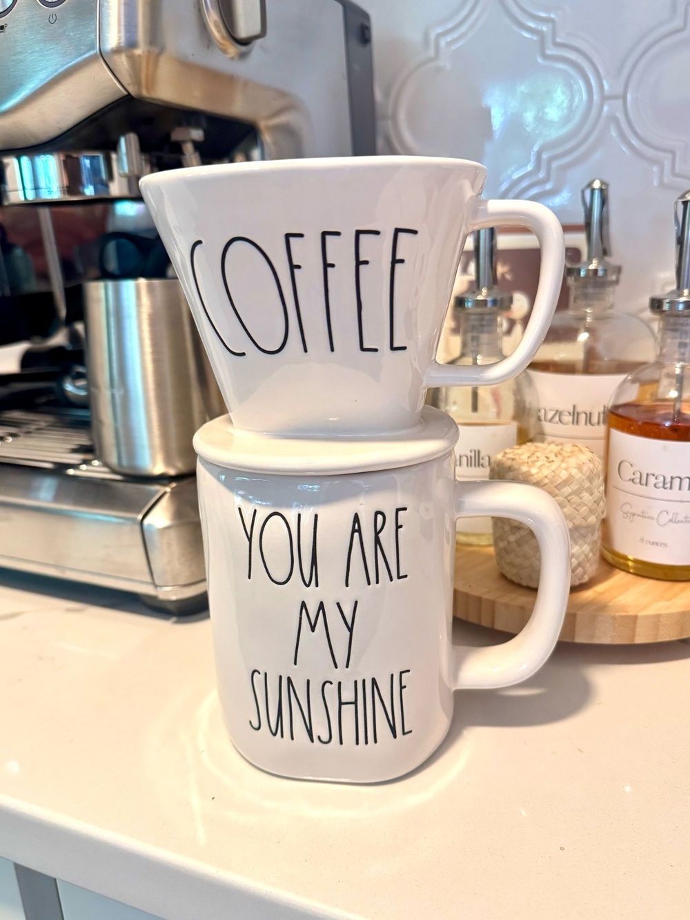NWOB Brand New- Rae Dunn Pour Over Set “Coffee” & “You Are My Sunshine”